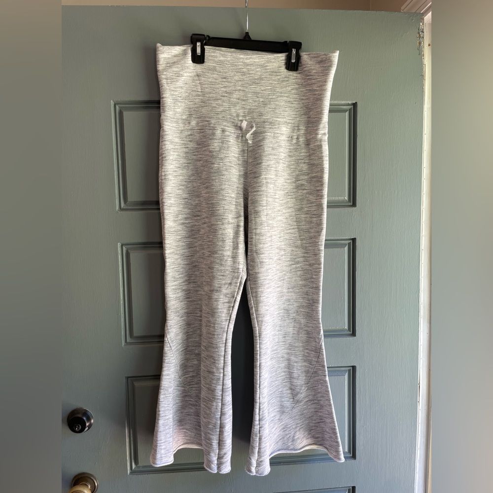 Free People Gray Cropped Flare Pants